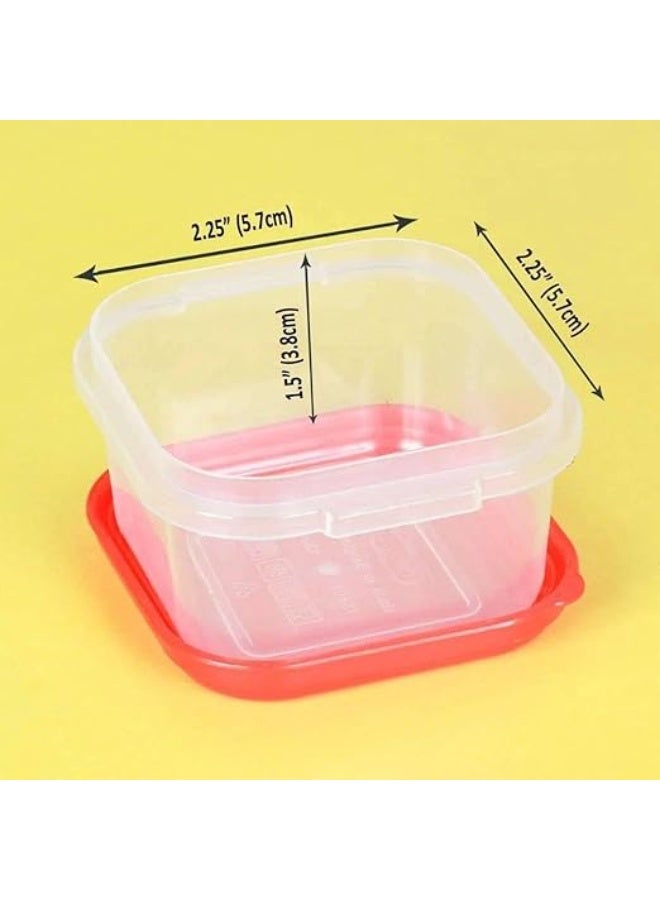 Spaceshoop Small Plastic Storage Containers with Lids, Food Canisters, Mini Kitchen Box, Freezer and Microwave Safe, Stackable, Portable, Empty, Leakproof, Reusable, for Leftovers and Snacks 8-Piece - Image 5