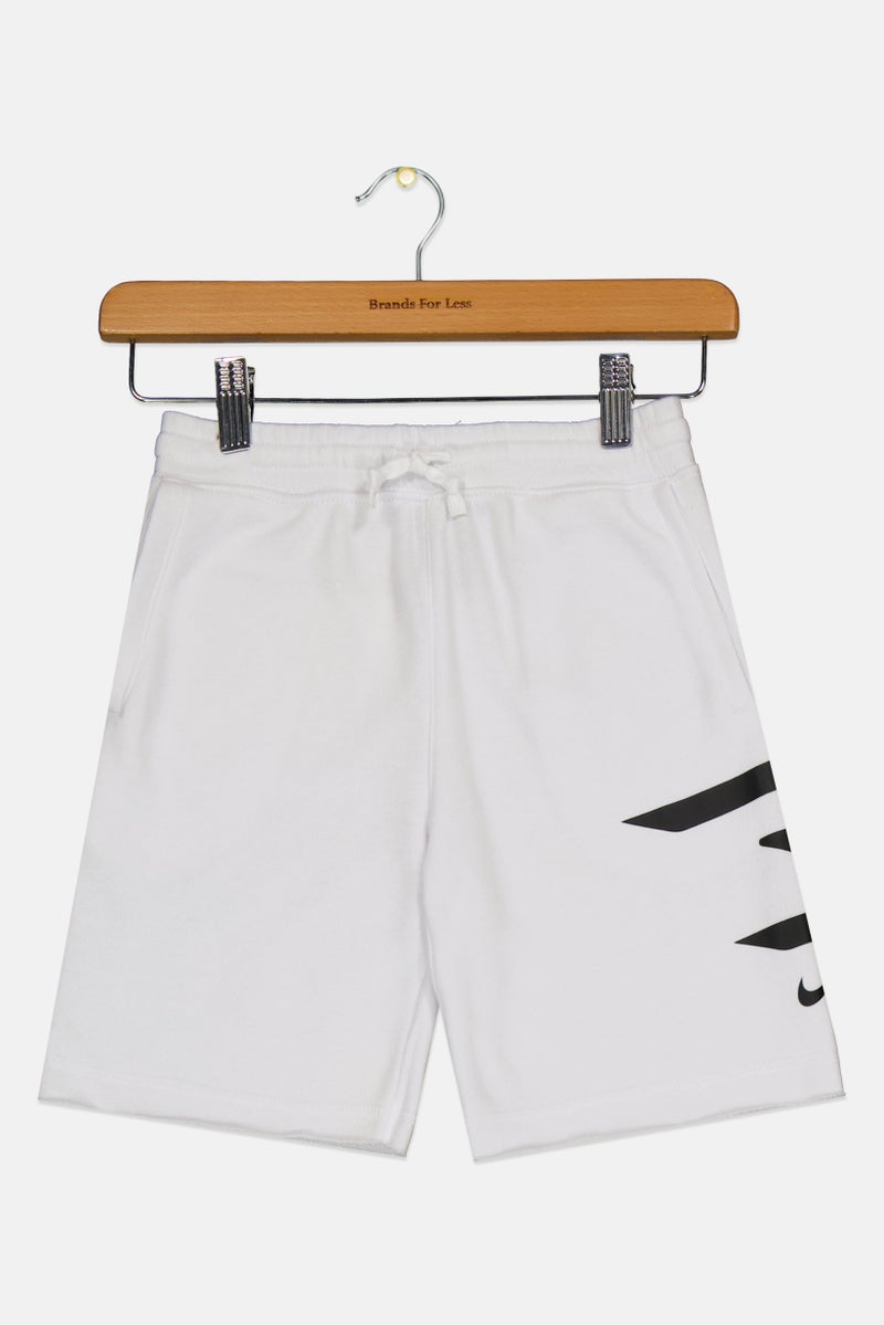 Nike 3Brand by Russell Wilson Kids Boy Sportswear Fit Running Shorts, White - Image 1