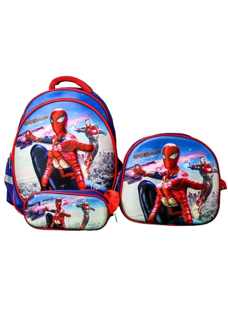 Grand Sky Spider Man School Backpack with 2 Bags - GS14-T  - Image 1