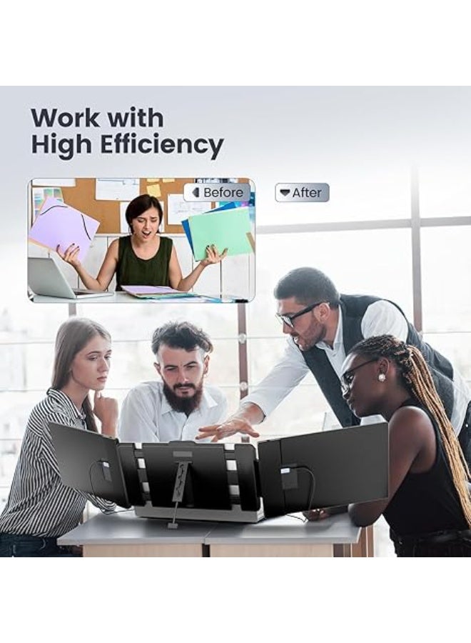 Teamgee 14" FHD 1080P IPS Portable Monitor, Laptop Screen Extender with Built-in Stand/Dual Speakers, HDMI/USB-A/Type-C Plug and Play Display for 13”-17” Laptops (Mac, Win, Android, Dex) - Image 5