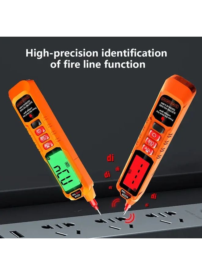 Orange Voltage Tester Non Contact Dual Range 12V 70V 1000V AC LCD Display Buzzer - Image 5