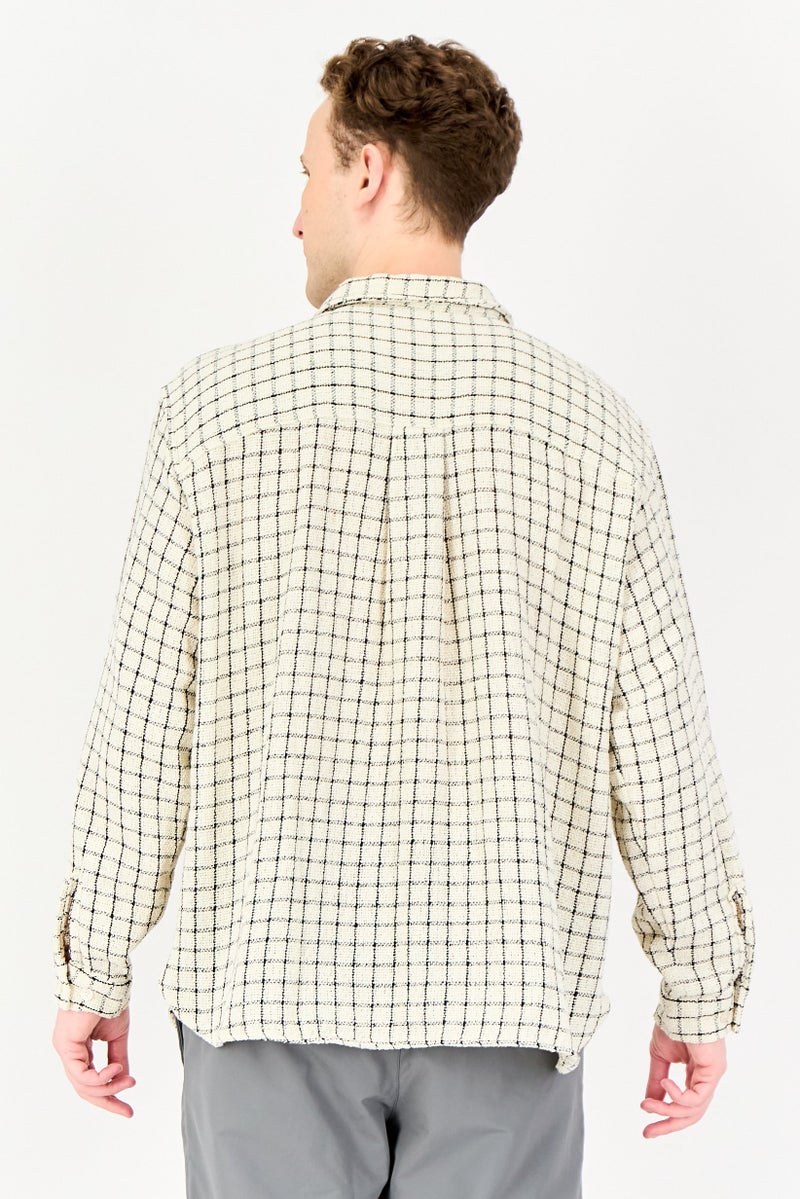 JACK & JONES Men Regular Fit Crochet Long Sleeves Casual Shirt, Multicolor - Image 3