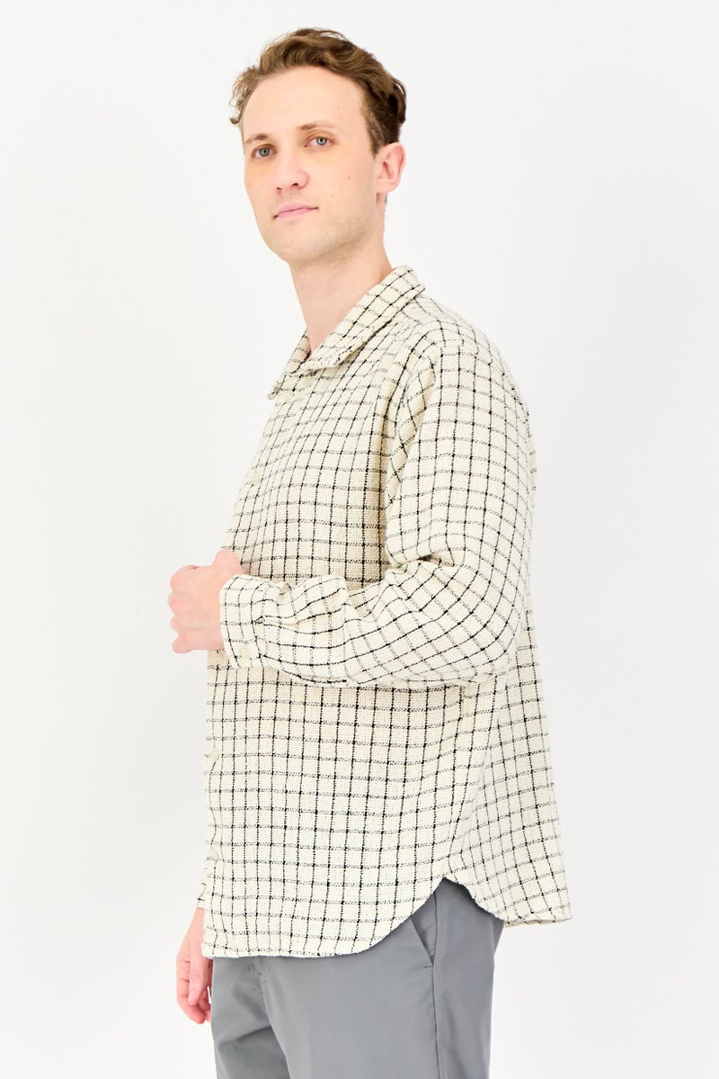 JACK & JONES Men Regular Fit Crochet Long Sleeves Casual Shirt, Multicolor - Image 2