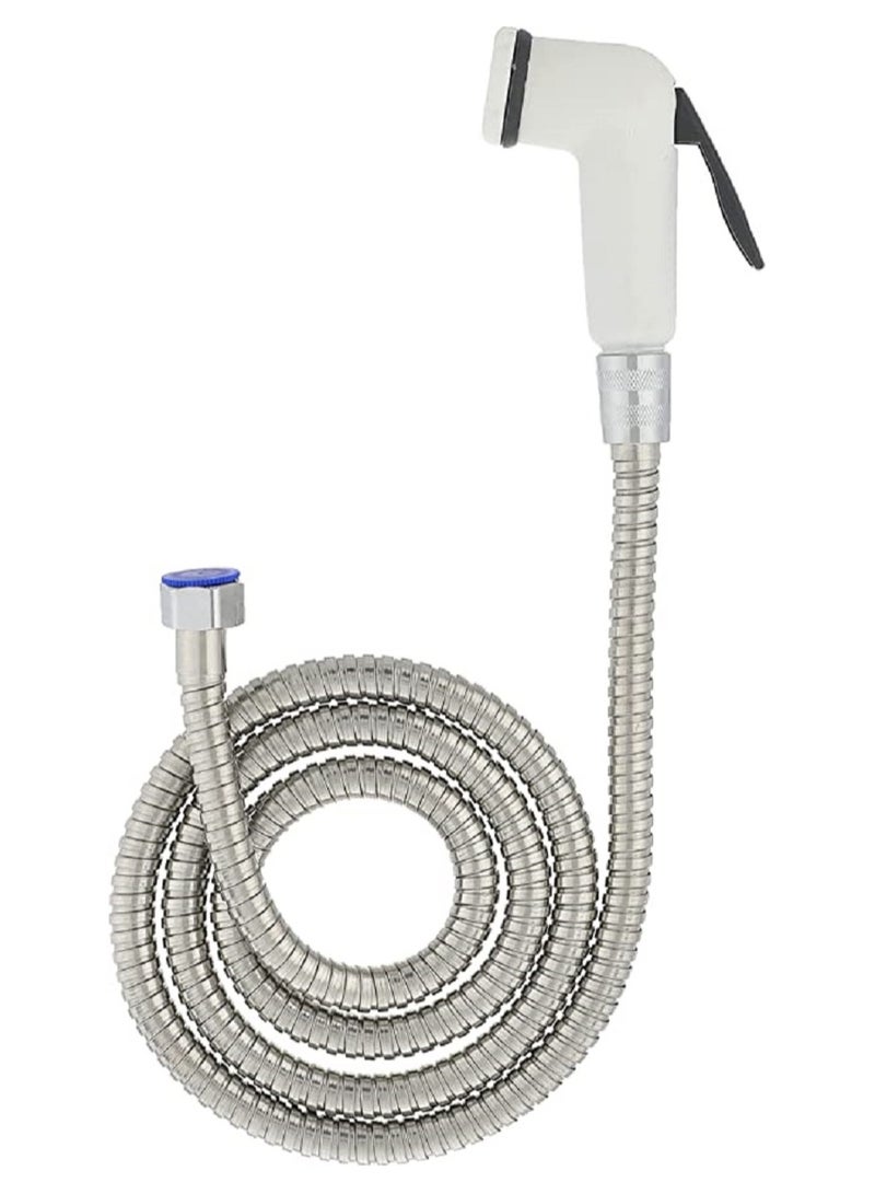 Shams A bathroom bidet consisting of a hose, a hook, a bidet handle, and a copper adapter - Image 3