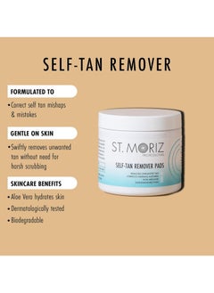 St. Moriz ST. MORIZ St Professional Self Tan Remover Pads | Removes Unwanted Fake Tan Instantly | Corrects Tanning Mistakes | Rapid Fake Tan Remover | Dermatologically Tested & Kind to Skin | 60 Pads  - Image 2