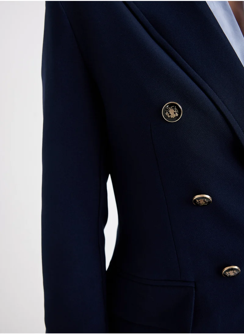 DeFacto Oversized Fit Shirt Collar Button-Up Basic Blazer Jacket
