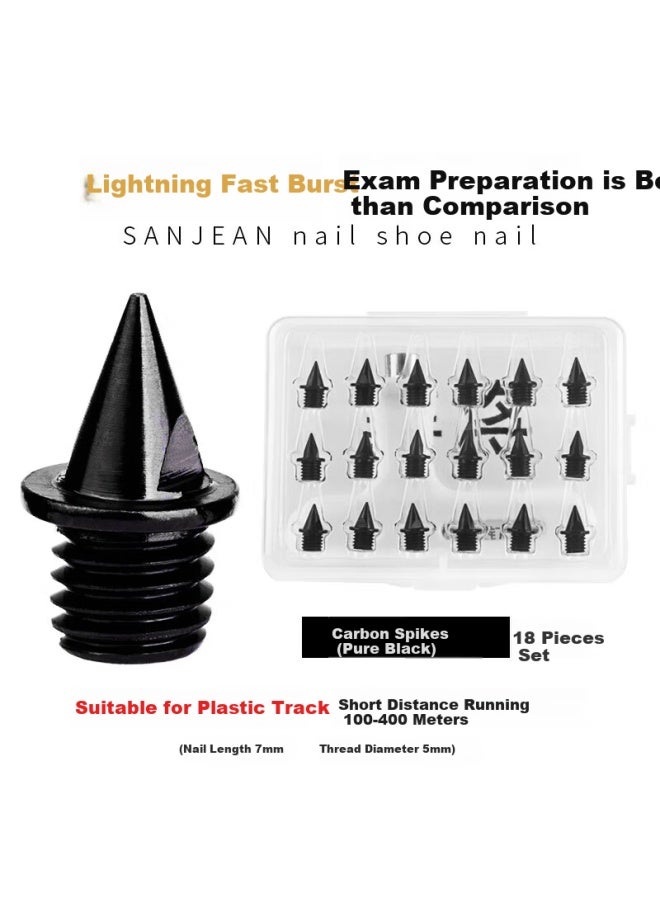 Good General Shanjiang General Track And Field Spikes, Carbon Spikes, Sprint Shoe Spikes, 36 Carbon Black Spikes + 2 Spike Removers - Image 3
