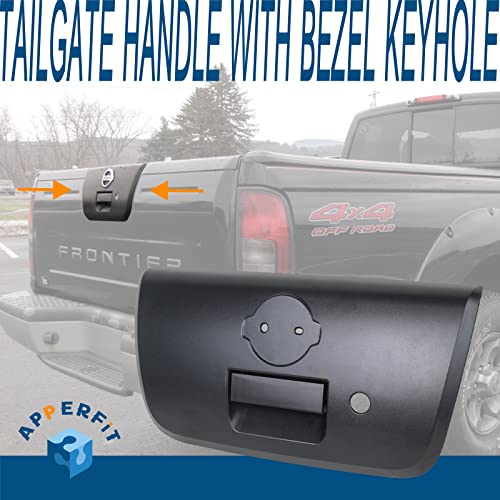 APPERFiT Tailgate Handle w/Bezel & Keyhole Compatible with Nissan Frontier 2001 2002 2003 2004 Replaces 81575 90606-8Z400 - Image 2