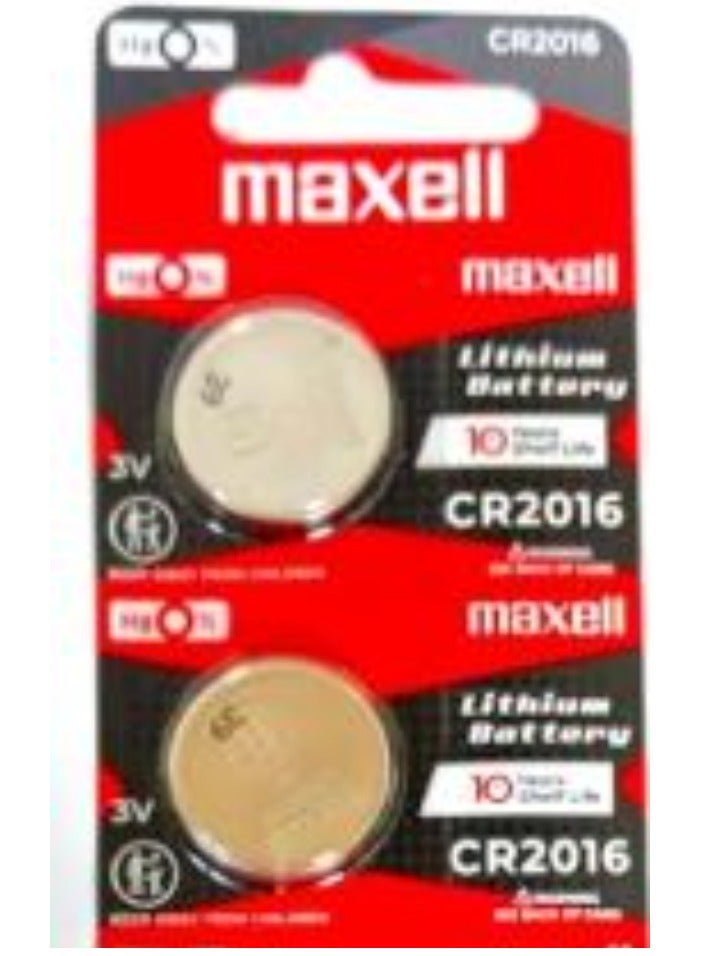 ماكسل قطعتان من بطاريات ليثيوم ماكسيل CR2016 يابانية 3 فولت