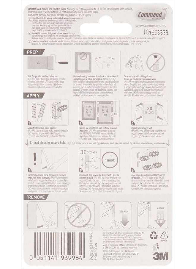 Command 2363829 Medium Picture Hanging Strip 12/Pack (17204-12ES)  - Image 2