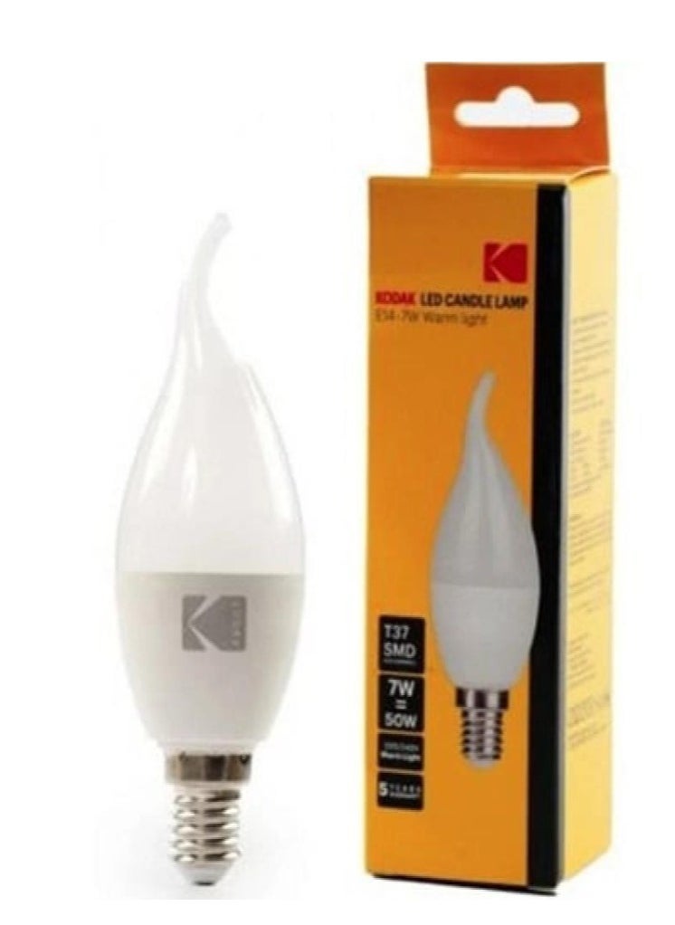 Kodak مصباح شمعة LED E14-7W ضوء دافئ - Image 2