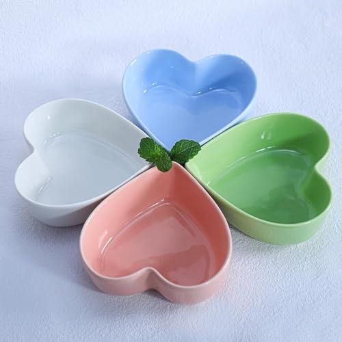 WAIT FLY Heart-shaped Bowls for Salad Soup Snack Dessert Best Kitchen Household Cooking Gifts for Home Kitchen, Pink/ Blue/ White/ Green - Image 5