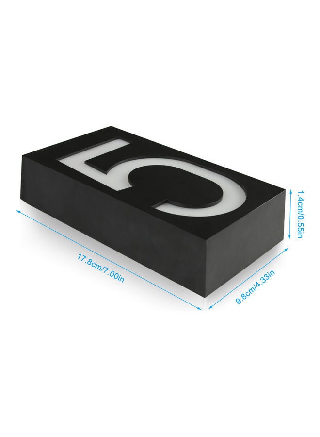 NIBEMINENT Solar House Number Light Black/White  - Image 4