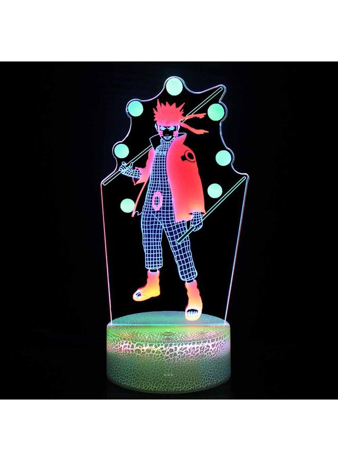 Bluejw 3D Night Light Cartoon Animation Dynamic Tri-color Acrylic Bedside Lamp Remote Control Creative LED Table Lamp - Image 1