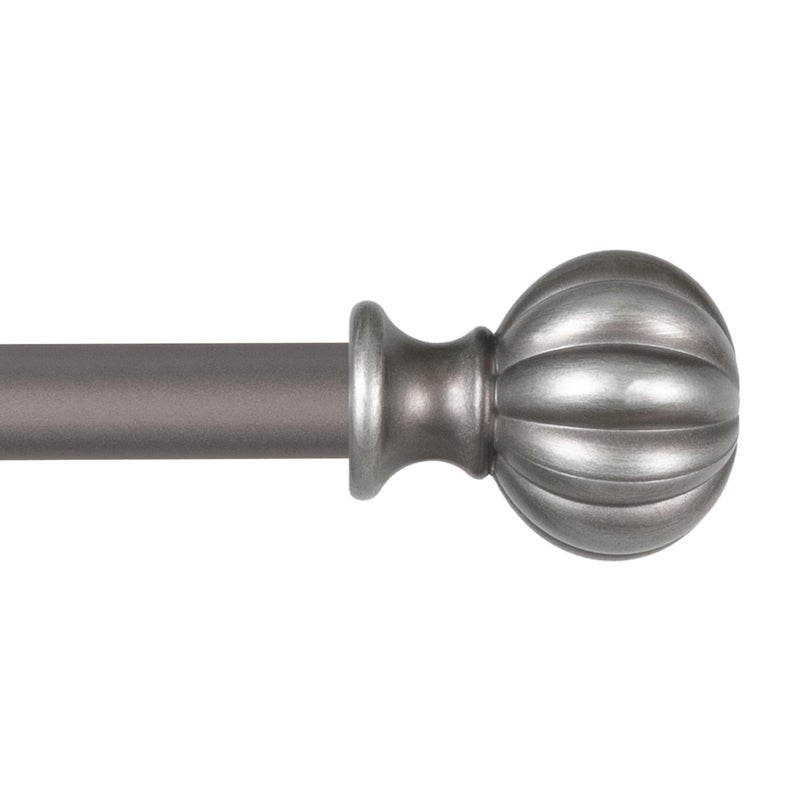 Kenney - 71631 Rachel Standard Decorative Window Curtain Rod, 28 to 48-Inch, Italian Pewter