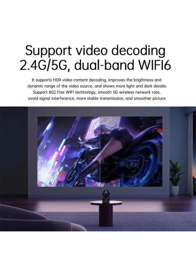 borrego بروجكتور بوريغو سمارت 7 ميني القابل لإعادة الشحن محمول بدقة 4K مدعوم ببطارية مدمجة واي فاي بلوتوث وجهاز تحكم عن بعد للسينما المنزلية وغرفة النوم والأفلام الخارجية - Image 4