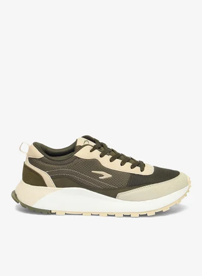 Dash Men's Colourblock Sports Shoes with Lace-Up Closure