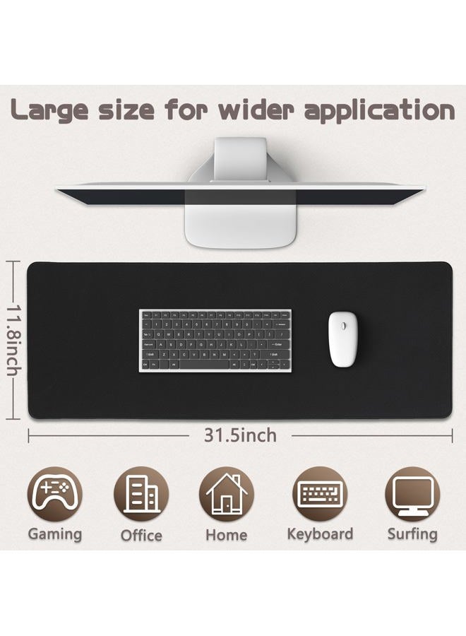 Yuhijoy Mouse Pad Gaming - Desk Mat for Keyboard and Mouse - Black Large Mouse Pad for Desk, Mousepad (31.5 x 11.8inch) with Non-Slip Base, Desks Pad Mat for Gaming, Office and Home - Image 5