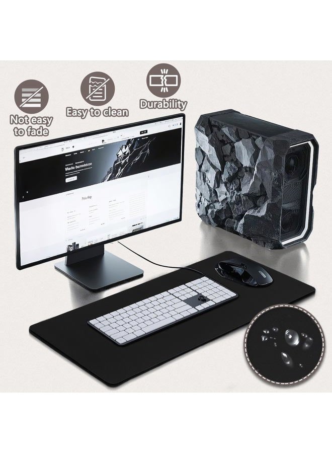 Yuhijoy Mouse Pad Gaming - Desk Mat for Keyboard and Mouse - Black Large Mouse Pad for Desk, Mousepad (31.5 x 11.8inch) with Non-Slip Base, Desks Pad Mat for Gaming, Office and Home - Image 4