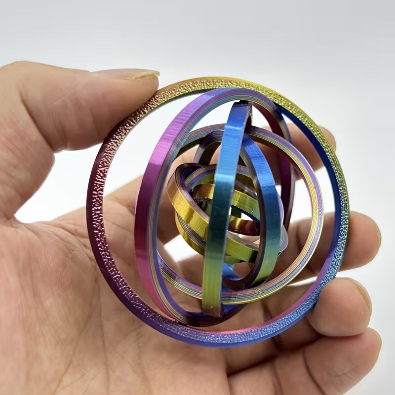 WU 3D Printed Fidget Spinner with Colorful Rotating Rings - Stress Relief  Toy - Image 2
