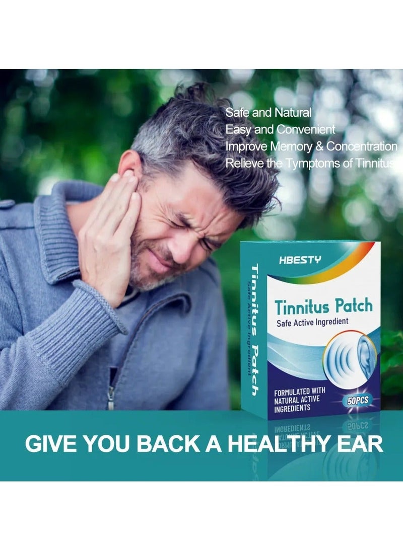 HBESTY Tinnitus Relief Ear Patches, Ease Ear Ringing & Discomfort, Improve Sleep & Concentration, 50 Pieces Per Pack - Image 3