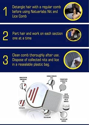Alexvyan Premium Metal Teeth| Stainless Steel| All Hair Type| Head Lice| Nit & Egg| Easy to Use| Reusable Comb for School Kids & Women - Image 3