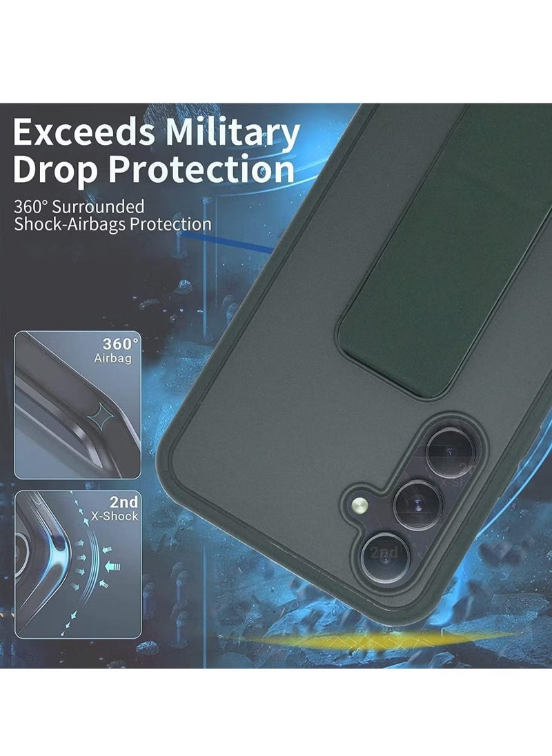 JAJEEK Samsung Galaxy A25 Back Stand Case Cover – Magnetic Holder, Soft Silicone, Horizontal & Vertical Kickstand, Wrist Strap, Full Protection, Scratch Resistance Matte Finish Case for Samsung Galaxy A25 - Image 4