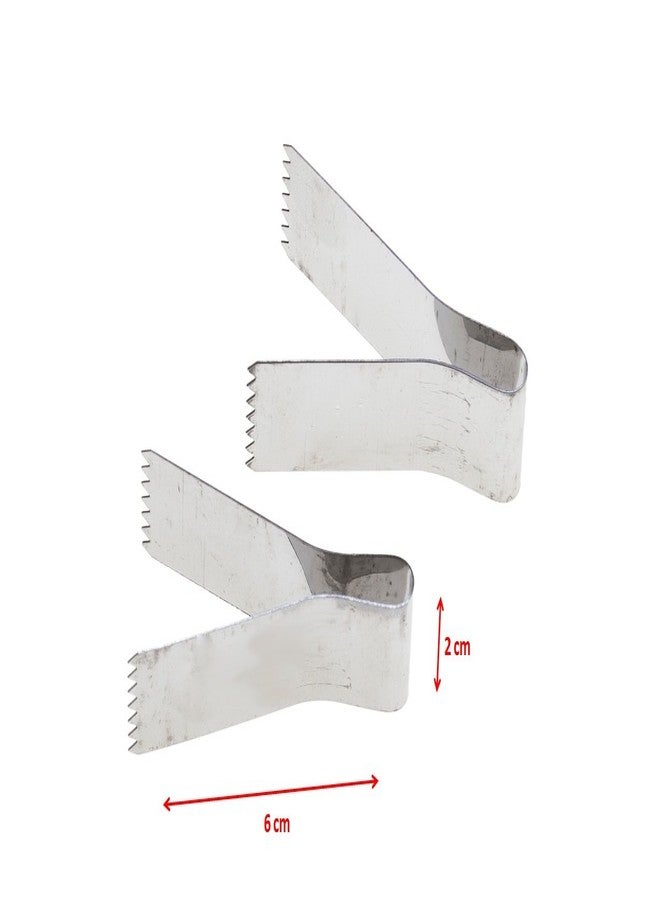 Tredoni 2pcs | 2.4" Pastry Tongs - Maamul Cookie Maker & Service - Dough Scraper Press, Stainless Steel - Image 3