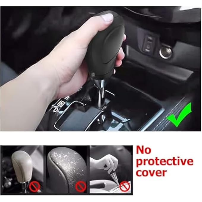 rayihni 2Pcs Silicone Car Gear Shift CoverGreat AntiSlip Automatic Gear Shift Knob Stick Protector for ManWomen Car DecorUniversal Interior Car Accessories for Car SUV Truck grey - Image 4