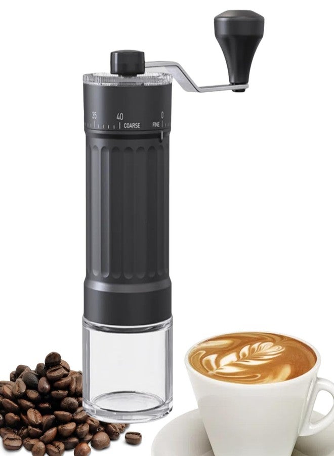 Glowgath Mini Manual Coffee Grinder with 40 Adjustable Settings, Portable Hand Coffee Bean Mill with 30g Capacity, Compact Conical Burr Grinder for Espresso, Pour Over, French Press, Travel/Camping/Office - Image 1