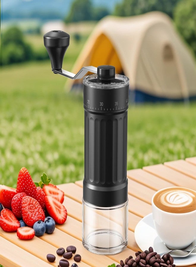Glowgath Mini Manual Coffee Grinder with 40 Adjustable Settings, Portable Hand Coffee Bean Mill with 30g Capacity, Compact Conical Burr Grinder for Espresso, Pour Over, French Press, Travel/Camping/Office - Image 5