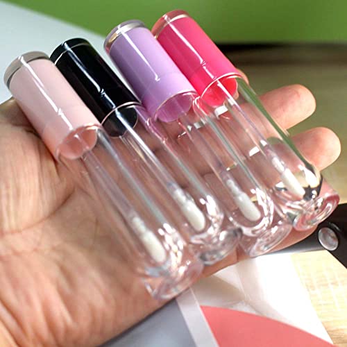 COSIDEA 26 pcs Refillable Empty 8ml Lip Gloss Tubes with clear Wand，Round black Lipgloss Containers，DIY cosmetic packing Container Bulk Wholesale - Image 4