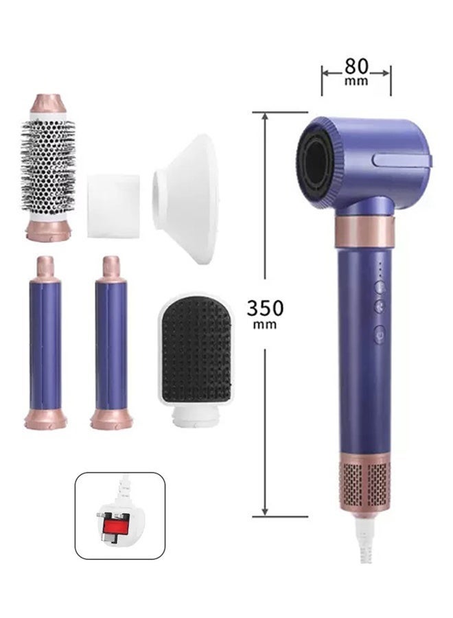 مجموعة فرشاة مجفف الشعر وأداة تصفيف الشعر 7  في 1، تجعيد الشعر بالهواء الساخن، لتجفيف الشعر وتمشيطه وتجعيده وفرد الشعر لمدة عامين 1400 واط، أداة تجعيد الشعر بالهواء 110000  مناسبة لتصميم جودة الصالون - Image 2