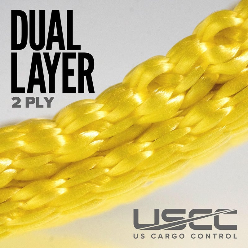 US Cargo Control Nylon Lifting Sling 2" x 8', 2-Ply Eye to Eye Slings (Made in USA) - 4,960 LBS Choker, 6,200 LBS Vertical, 12,400 LBS Basket Capacity - Lift Straps for Lifting & Rigging - Image 3