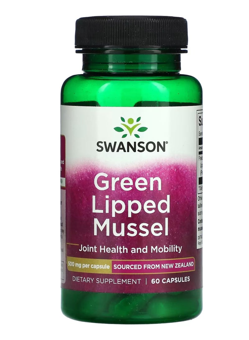 Swanson, Green Lipped Mussel, 500 mg, 60 Capsules