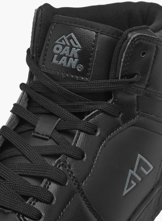 Oaklan by Shoexpress Men's Colourblock High Top Sneakers with Lace-Up Closure - Image 4