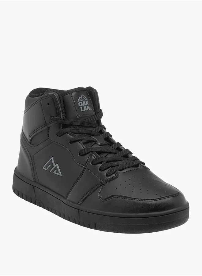 Oaklan by Shoexpress Men's Colourblock High Top Sneakers with Lace-Up Closure