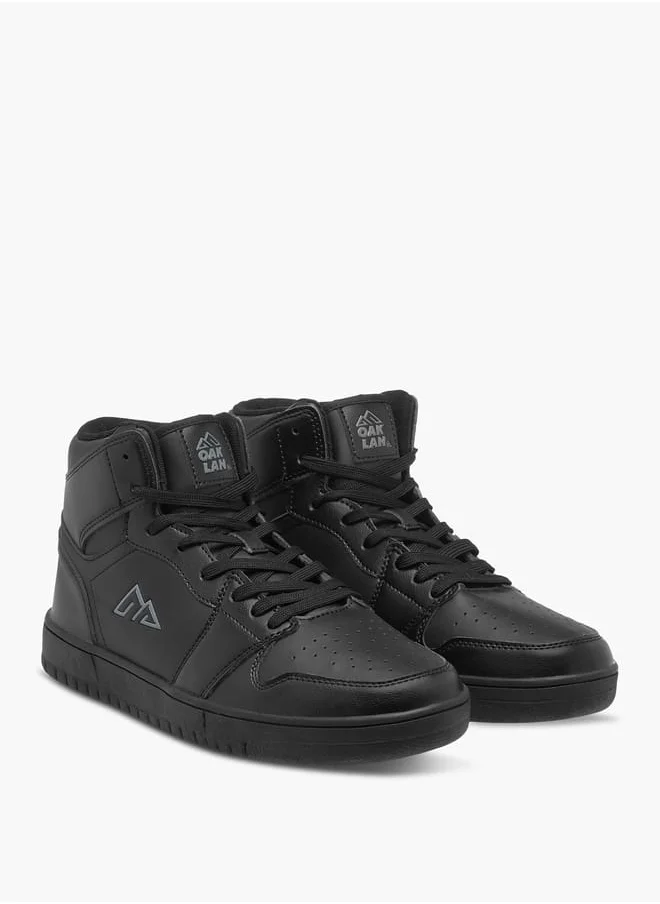 Oaklan by Shoexpress Men's Colourblock High Top Sneakers with Lace-Up Closure