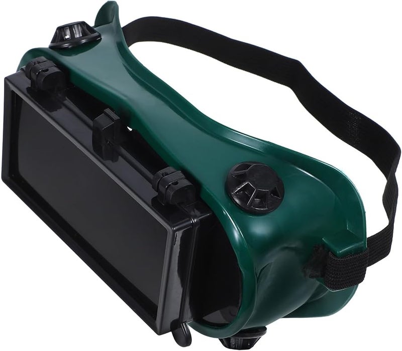 Welding Flip Up Goggles Anti Scratch Carbon Slag Arc Shield Safety Glasses - Image 1