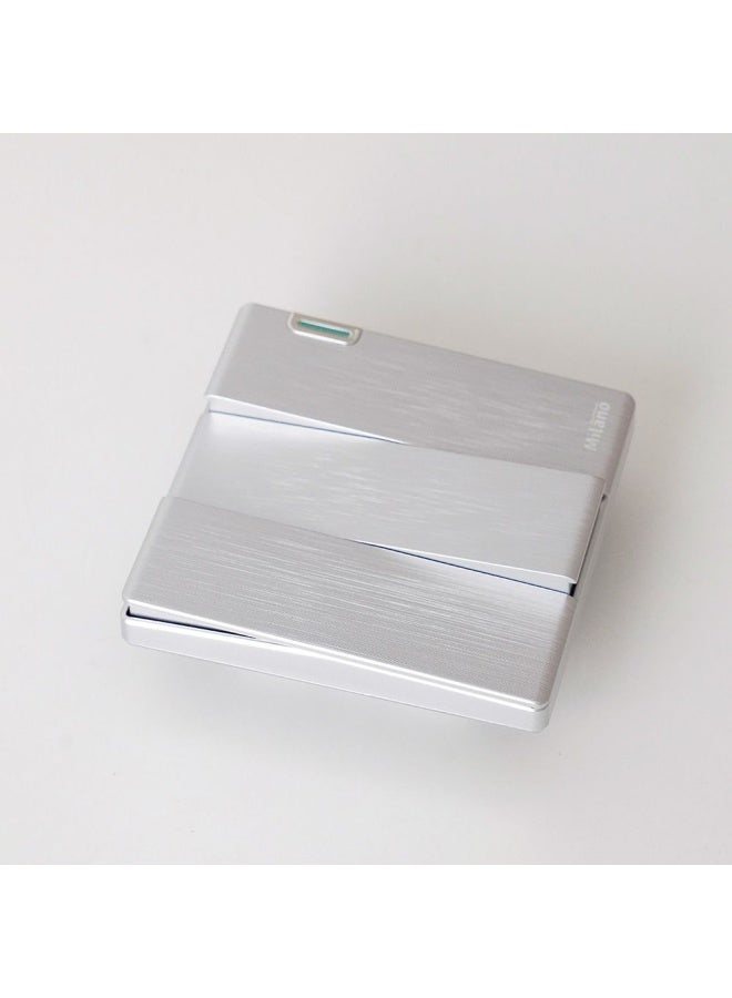 DANUBE HOME Milano 10A 3G 2W Switch Electrical Switches Sockets Outlets For Home Appliances Office Hotel Conventional Construction Project Aura Slvr - Image 2