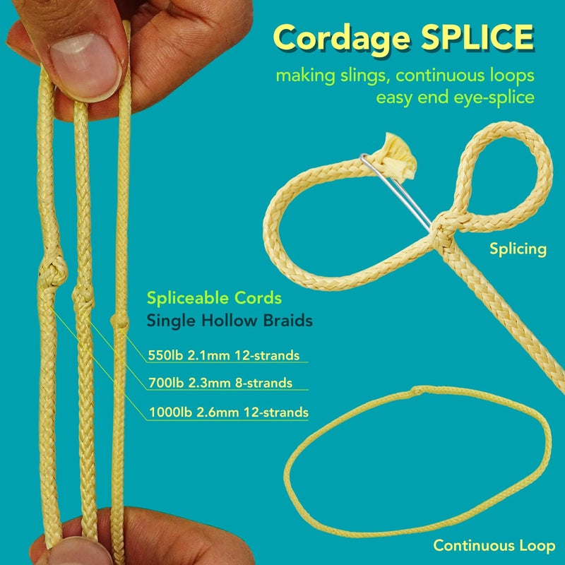 emma kites 100% Kevlar Braided String Utility Cord 100Ft 350Lb Abrasion Flame Resistant, Tactical Survival Fishing Assist Cord Model Rocket Paracord Trip Line Camping Cordage - Image 4