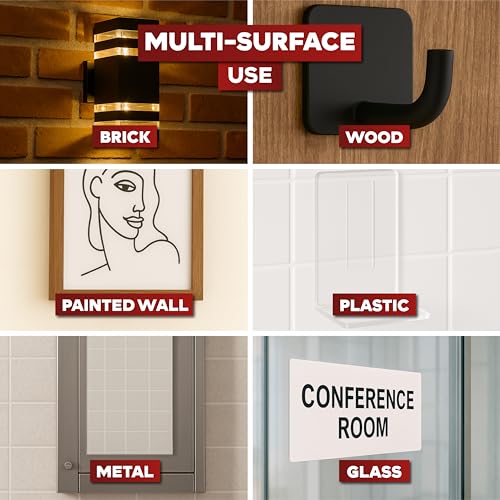XFasten Double Sided Acrylic Mounting Tape Removable, Clear, 1-Inch x 450-Inch, Weatherproof Adhesive for Brick, Walls- Indoor and Outdoor Applications - Image 4