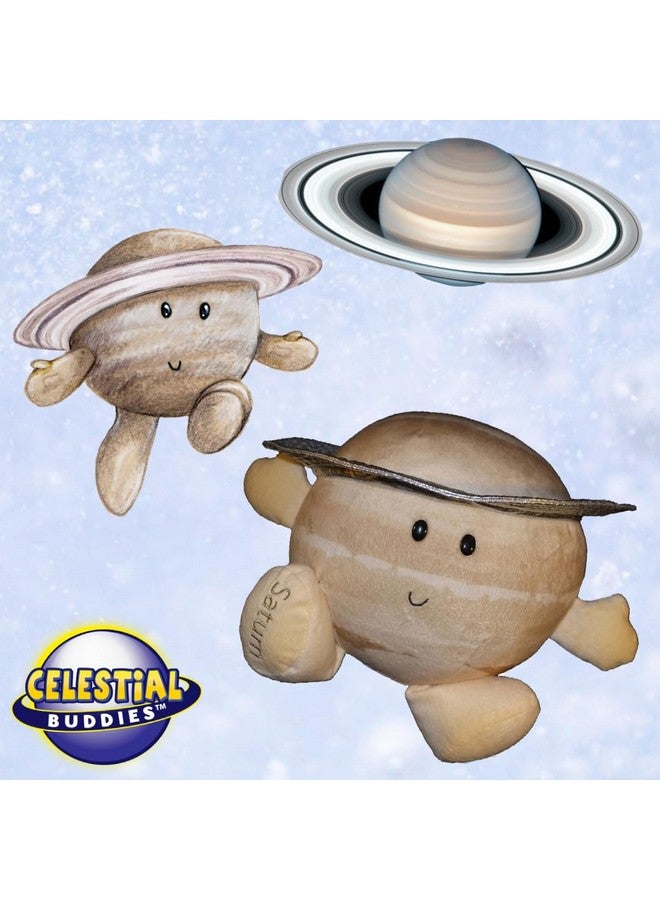 Celestial Buddies Saturn Buddy | 10" Soft Stuffed Plush, Embroidered Features, Fun Planet Facts Tag for Kids - STEM Learning, Educational Gift, Classroom & Homeschool Science Space Astronomy | 0+ - Image 4