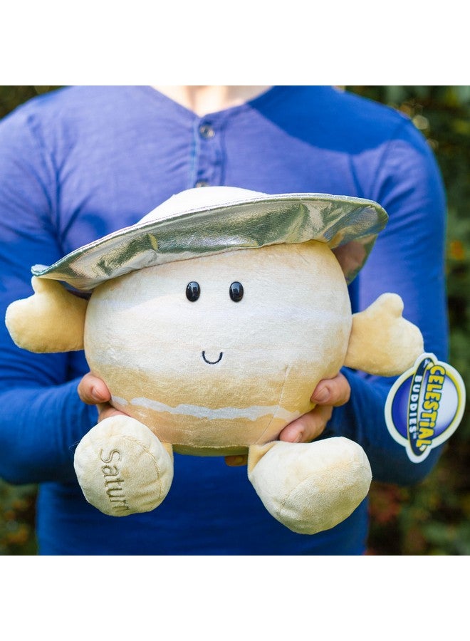 Celestial Buddies Saturn Buddy | 10" Soft Stuffed Plush, Embroidered Features, Fun Planet Facts Tag for Kids - STEM Learning, Educational Gift, Classroom & Homeschool Science Space Astronomy | 0+ - Image 3