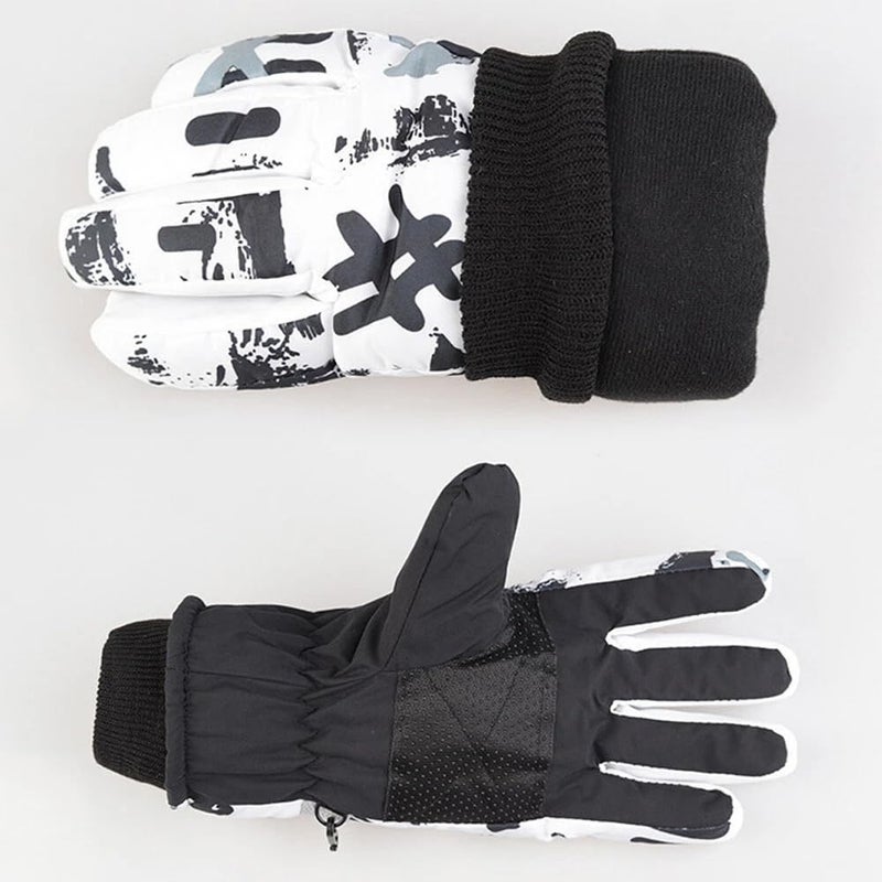 CXQRR Waterproof Kids Winter Snow Gloves Ski Gloves for Boy Girl Outdoor Warm Thickening Snowboard Gloves 6-9Y - Image 2