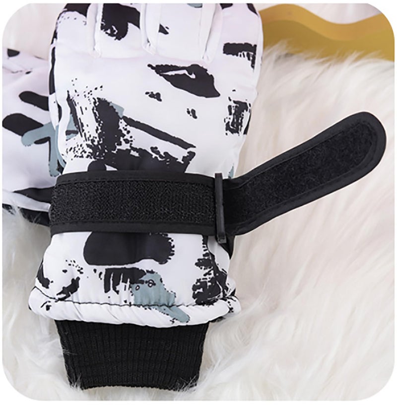 CXQRR Waterproof Kids Winter Snow Gloves Ski Gloves for Boy Girl Outdoor Warm Thickening Snowboard Gloves 6-9Y - Image 4