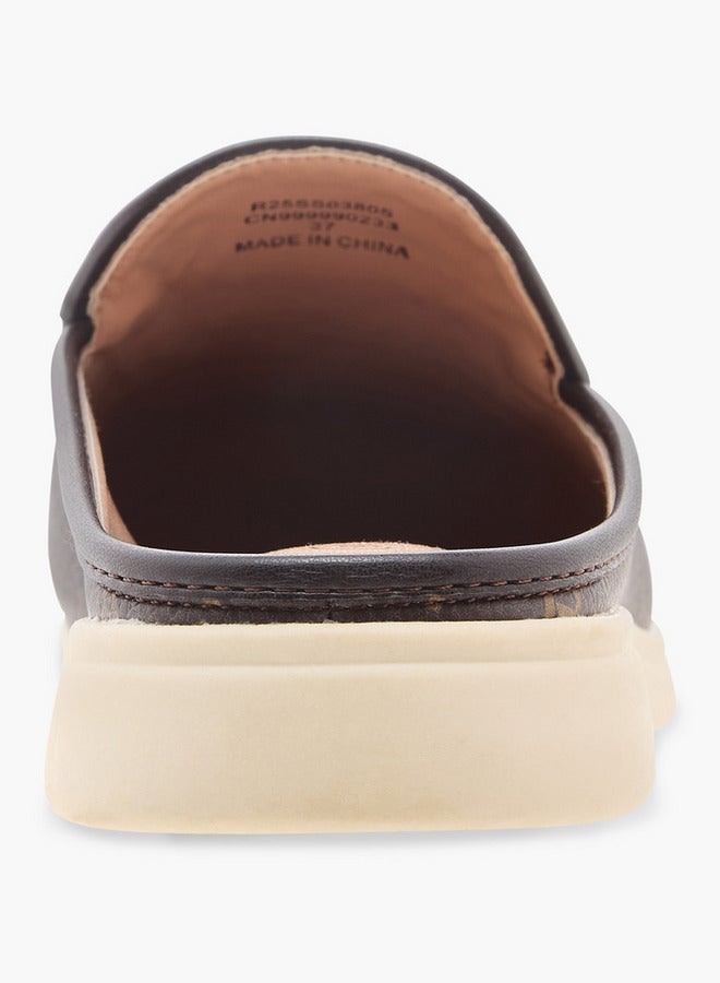 Le Confort Monogram Print Slip-On Mules  - Image 5