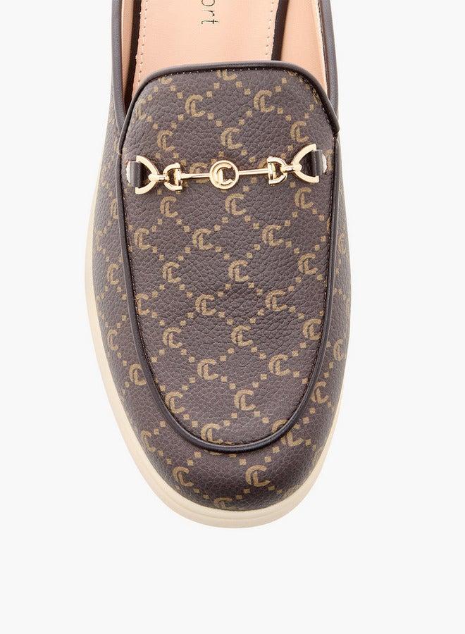 Le Confort Monogram Print Slip-On Mules - Image 4