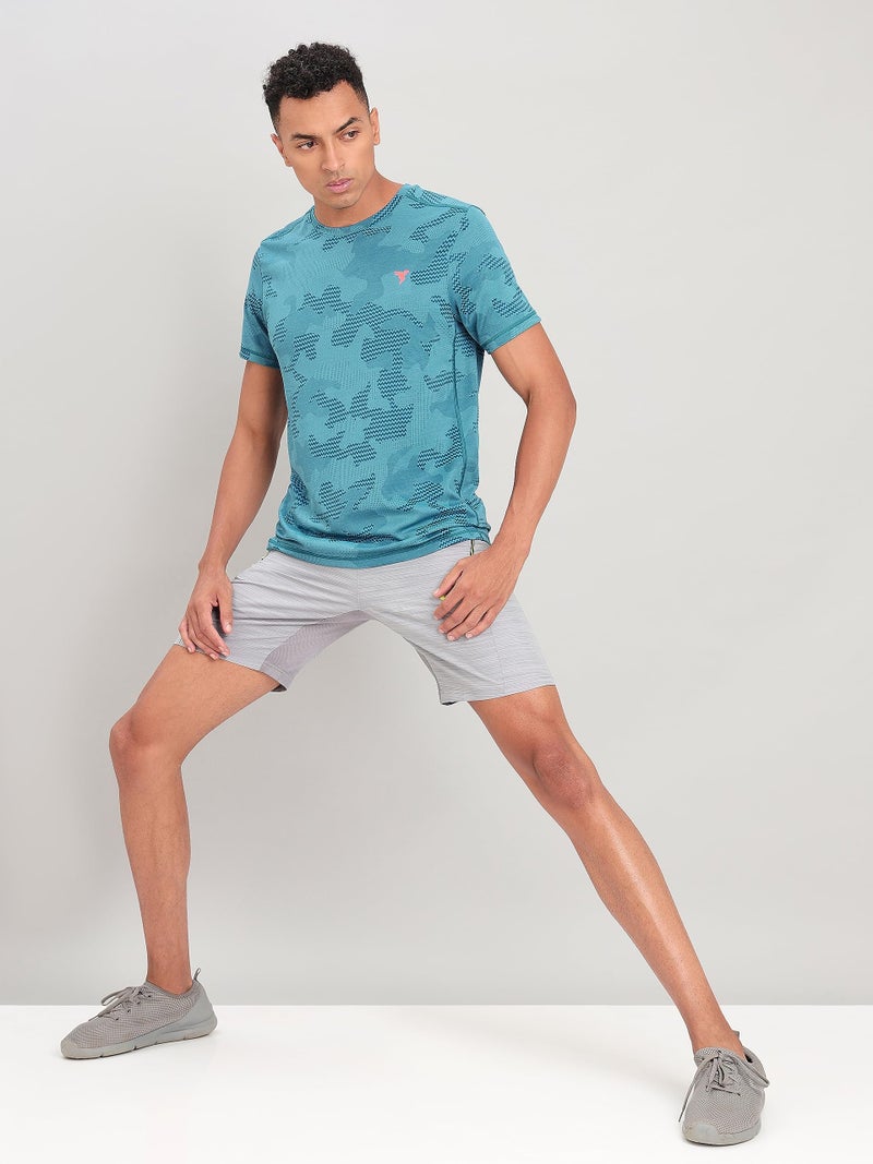 TECHNOSPORT Quickdry Mens Slimfit Roundneck Halfsleeve T-Shirt Odourfree Breathable UV Protection | Teal, L | MTOR60TLMLAR007 - Image 5