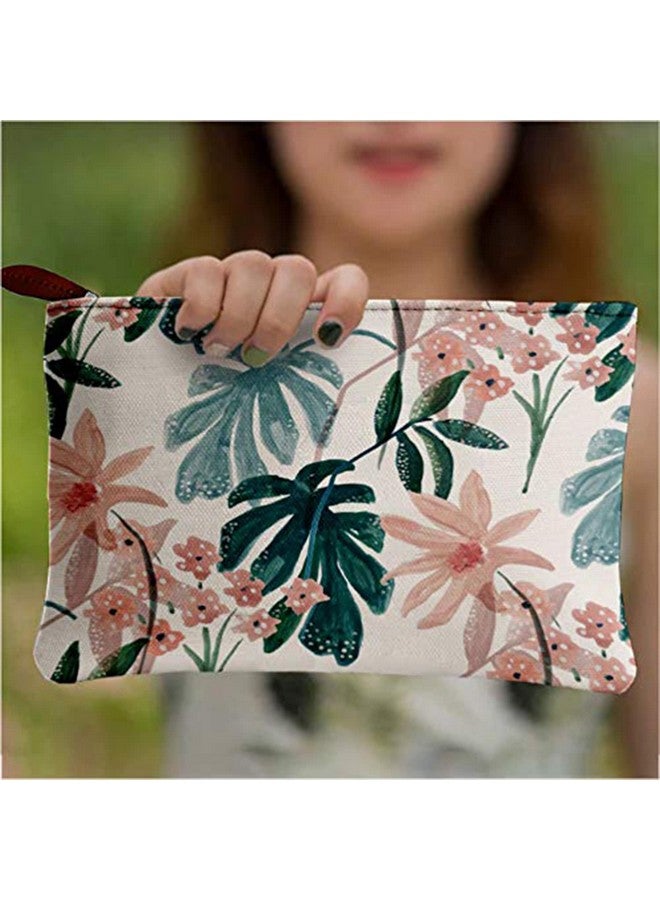 PAPER PLANE DESIGN Multipurpose Printed Canvas Zipper Pouch for Girls, Women (9 Inch x 6 Inch) (Pack of 1) - Image 2